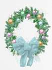 Pastel Wreath Watercolor Art Print