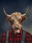 Highland Cow Outdoorsman Art Print
