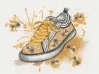 Sneaker Bees Art Print