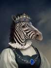 Royal Princess Zebra Art Print