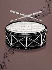 Music Drum Slate Art Print