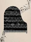 Music Piano Canvas Art Print