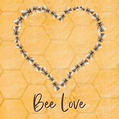 Bee Art Bee Love Inspirational Print