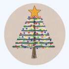 Christmas Embroidery Tree 2 Art Print
