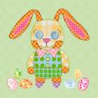Easter Bunny Quilted Art Print