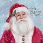 Merry Christmas Santa Art Print