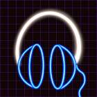 Gaming-Neon-Headphones Art Print