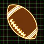 Sports Neon Football Art Print
