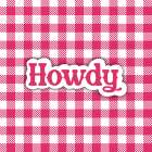 Pink Plaid Howdy Art Print