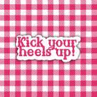 Pink Plaid Kick Your Heels Art Print