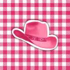 Pink Plaid Cowgirl Hat Art Print