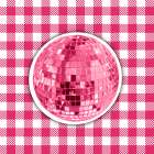 Pink Plaid Disco Ball Art Print
