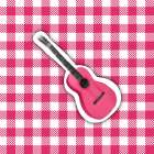 Pink Plaid Guitar Art Print
