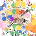 Paint Splashes Artist Pallete Art Print