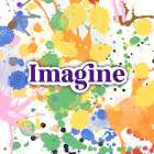 Paint Splashes Imagine Art Print