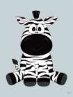 Sitting Zebra Art Print