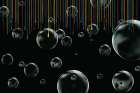 Paint Drips And Bubbles On Black Art Print