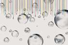 Paint Drips And Bubbles On White Art Print