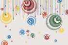 Retro Paint Drips On White Art Print