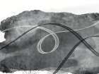 Runaway Ribbons Contrast BW 1 Art Print