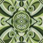 Freedom Curves Green Art Print