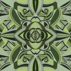 Living In Layers Green Art Print