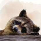 Endearing Raccoon 1 Art Print