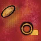 Going Round On Red 3 Abstract Art Print