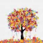 Painted Tree Colorful 2 Art Print