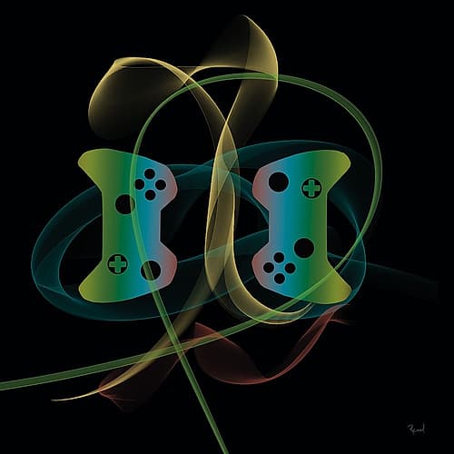 Gaming Controllers 1 Art Print by Renel Peters