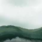 Mist In The Mountains 2 Green Art Print