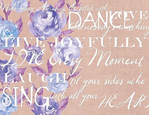 Inspired Words Word Art Print