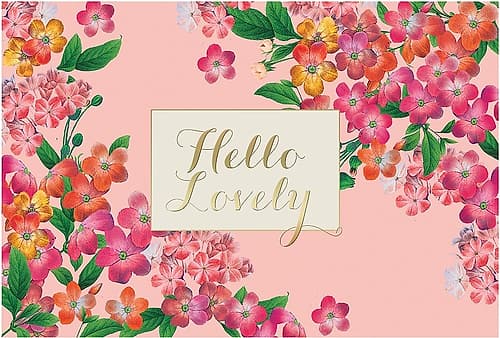 Pretty Floral on Pink Art Print