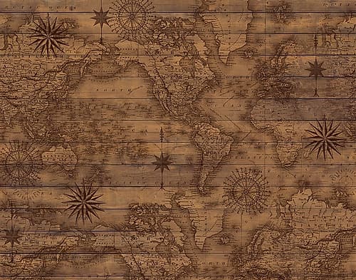 Vintage World Map 1 Art Print