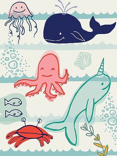 Sea Animals Art Print