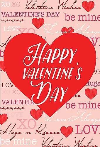 Valentine Flag 4 Signs Print