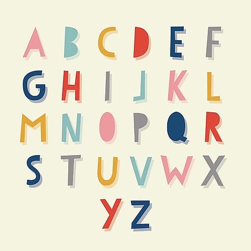 Colorful Alphabet 1 Kids Print