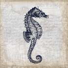 Sea Horse On Cream Art Print