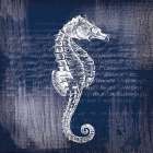 Sea Horse On Blue Art Print