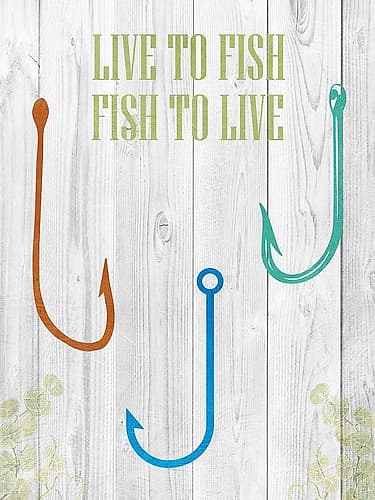 Live To Fish Art Print by J.D. Lewis
