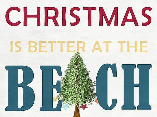 Christmas At The Beach Art Print