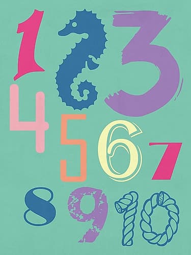 123 Sea Kids Print
