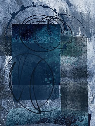 Samba Blue Art Print by Sheldon Lewis