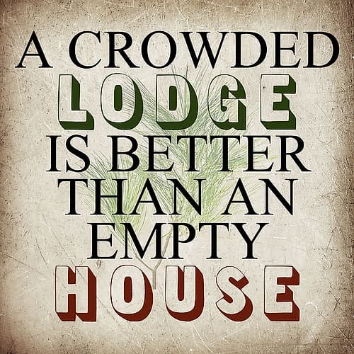 Crowded Lodge Art Print by Sheldon Lewis
