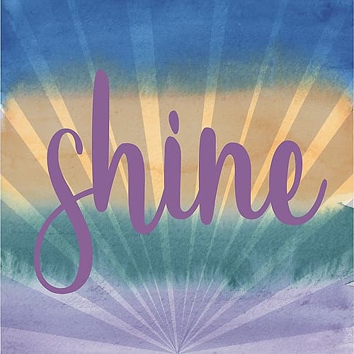 Purple Shine Inspirational Print