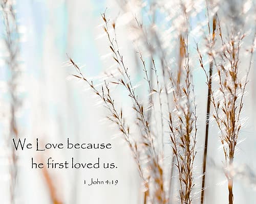 We Love Because Inspirational Print