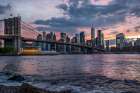 Brooklyn Bridge Blue Hour Art Print
