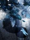 Abstract Navy White 1 Art Print by Urban Epiphany