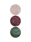 Cranberry Green Blush GEO 1 Art Print by Urban Epiphany