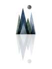 Scandi Blue Hunter Mountains 3 Art Print by Urban Epiphany